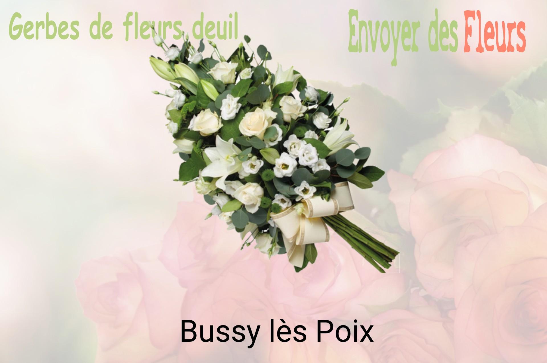 Gerbe de fleurs de deuil livrée à Bussy-lès-Poix